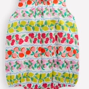 Boden Baby Multicolor Fruit-Print Romper 3-6m
